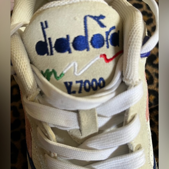 Diadora Cream Sneakers with Pink and Blue Highlights - Picture 5 of 5